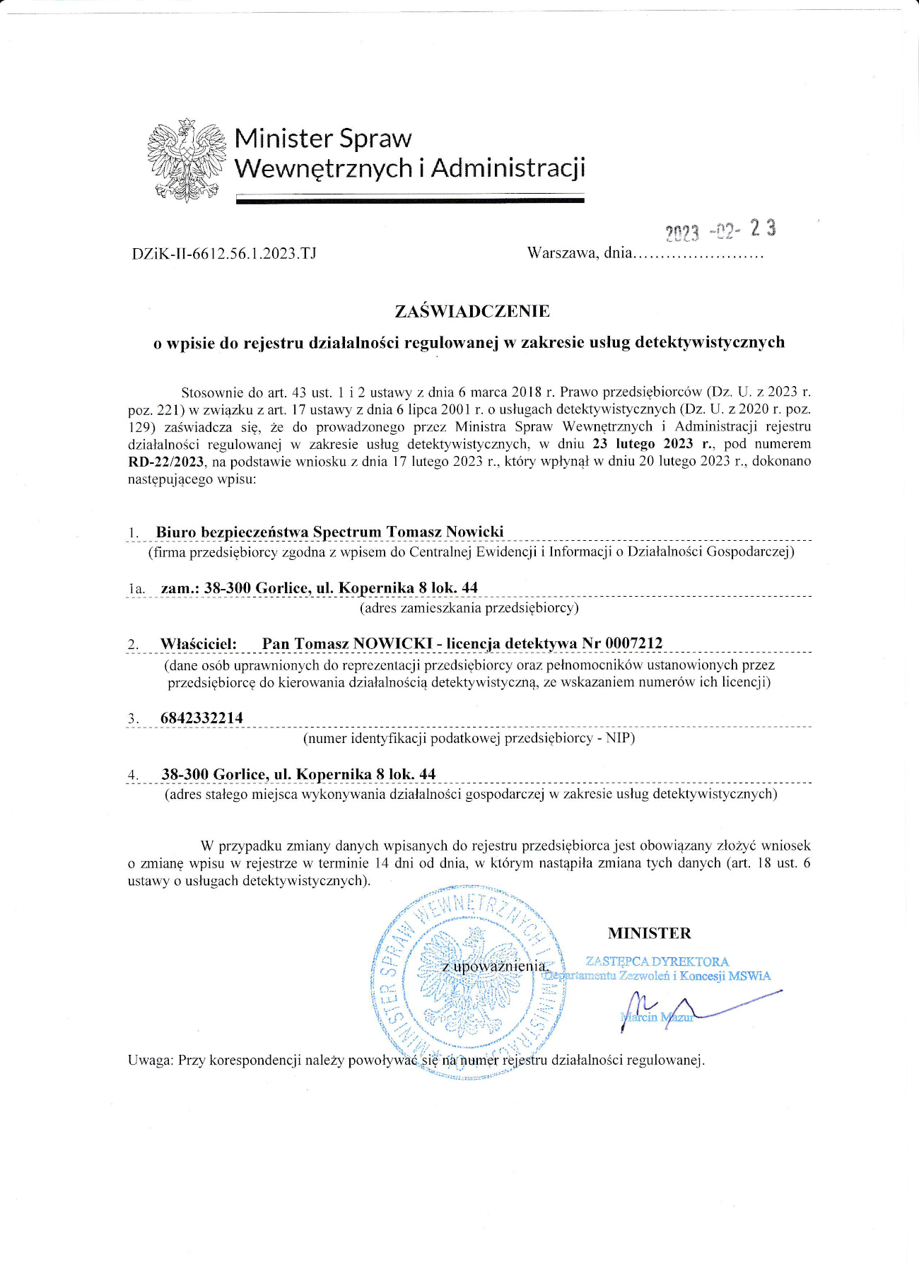 Uprawnienia detektywistyczne